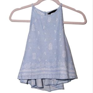 Zara Printed Sleeveless Cropped Top